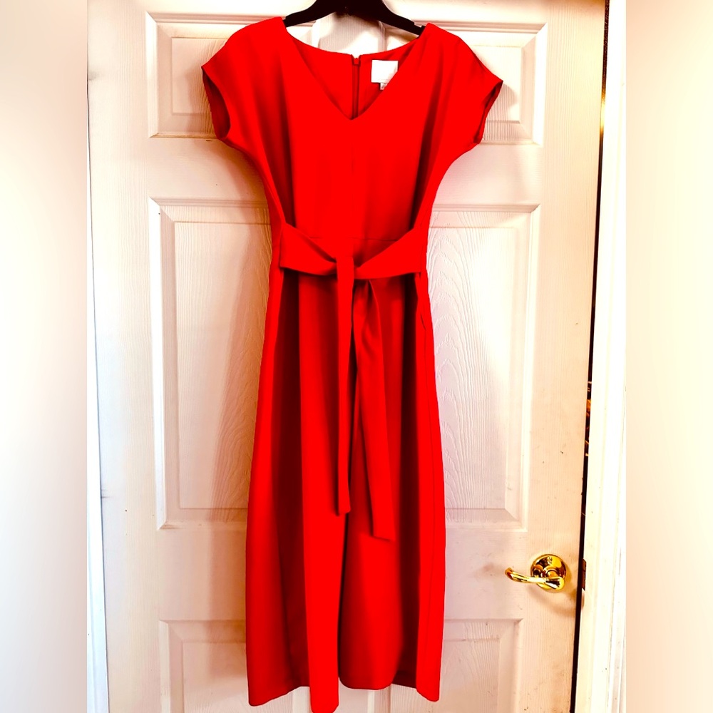 ETT:TWA by Anthropologie Vibrant Orange Summer Elegant Jumpsuit Size XS EUC